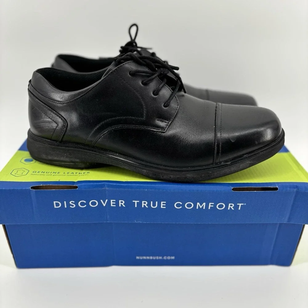 Nunn Brush Kore Pro CT OX Men's Black Dress‎ Shoe Size 9M UK8 EUR42